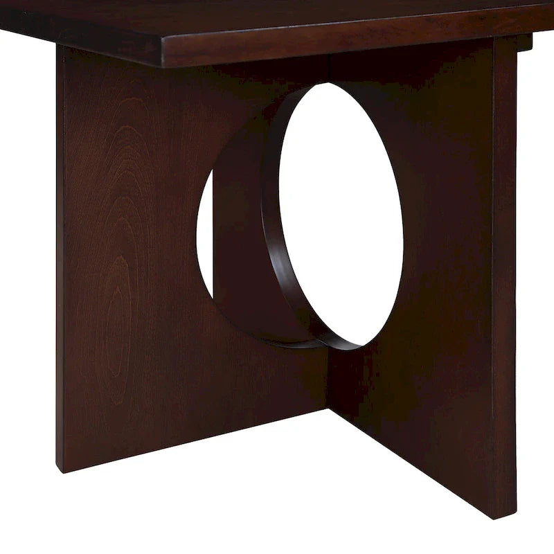 Mesa de centro rectangular de 47" con estante de vidrio templado