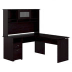 Escritorio en L de 60" elevable con soporte y cajón archivador