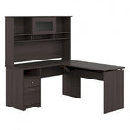Escritorio en L de 60" elevable con soporte y cajón archivador