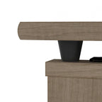Escritorio en L de 60" elevable con soporte y cajón archivador