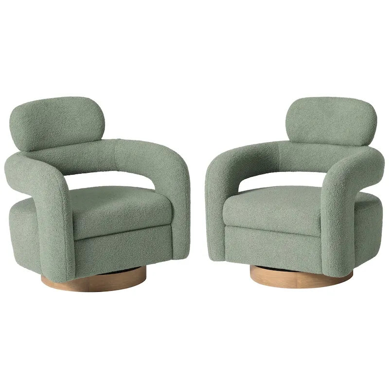 Sillón giratorio Sherpa Barrel, juego de 2