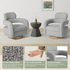 Sillón giratorio Sherpa Barrel, juego de 2