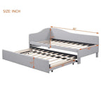 Sofá cama tapizado en forma de L tamaño individual con nido elevable – Rosa