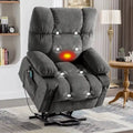 Sillón reclinable elevador eléctrico con calor, masaje, carga USB – Azul