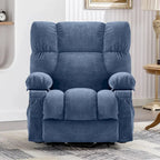 Sillón reclinable elevador eléctrico con calor, masaje, carga USB – Azul