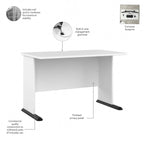 Escritorio para computadora de 48" con orificio pasacables para gestión de cables