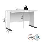 Escritorio para computadora de 48" con orificio pasacables para gestión de cables