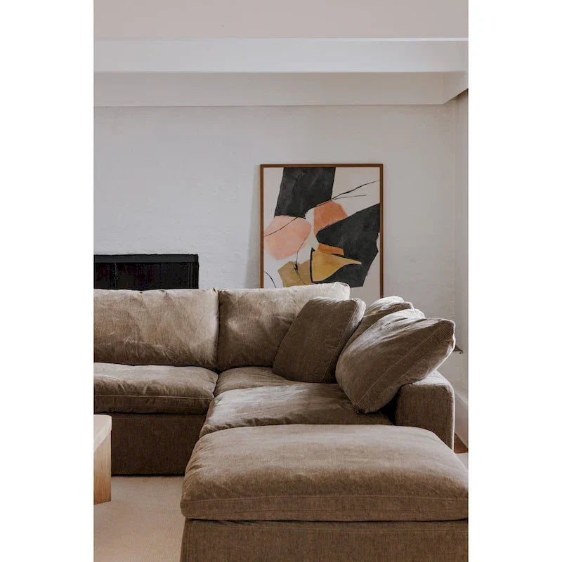 Sillón Esquinero Seccional Modular con Tela Resistente a las Manchas – 38x38