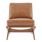 Sillón decorativo estilo Mid-Century – Estructura de madera maciza + Tejido de poliéster