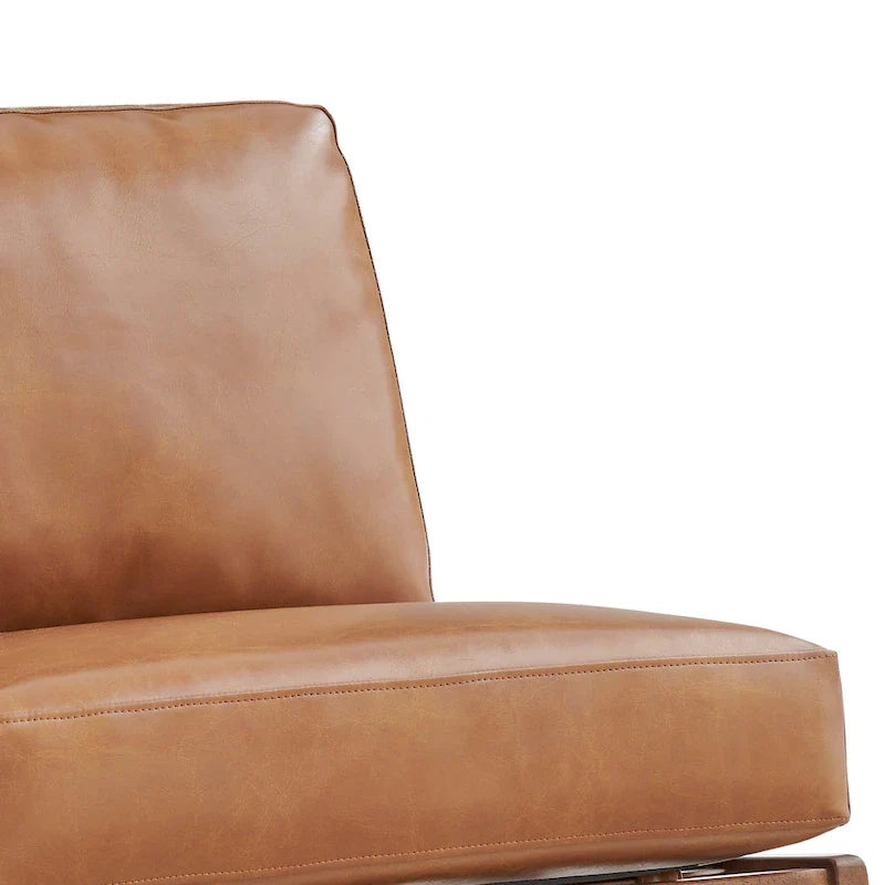 Sillón decorativo estilo Mid-Century – Estructura de madera maciza + Tejido de poliéster