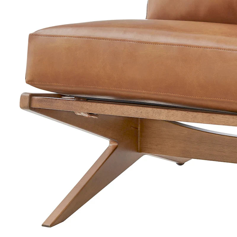 Sillón decorativo estilo Mid-Century – Estructura de madera maciza + Tejido de poliéster