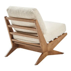 Sillón decorativo estilo Mid-Century – Estructura de madera maciza + Tejido de poliéster