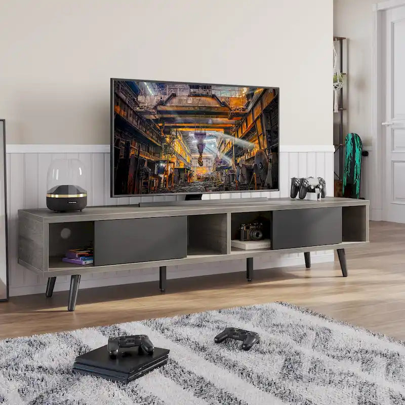 Soporte de TV para televisores de hasta 75 pulgadas – Mueble de TV de mediados de siglo, 70 pulgadas