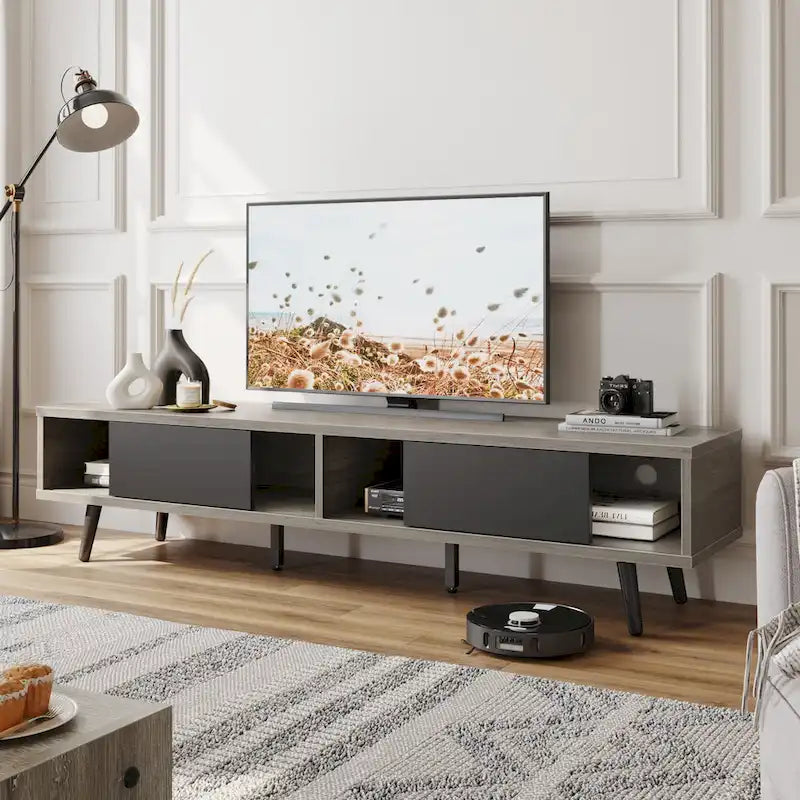 Soporte de TV para televisores de hasta 75 pulgadas – Mueble de TV de mediados de siglo, 70 pulgadas