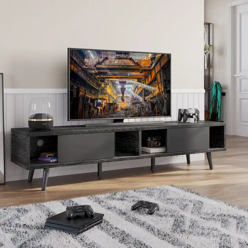 Soporte de TV para televisores de hasta 75 pulgadas – Mueble de TV de mediados de siglo, 70 pulgadas