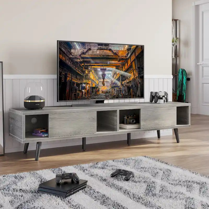 Soporte de TV para televisores de hasta 75 pulgadas – Mueble de TV de mediados de siglo, 70 pulgadas