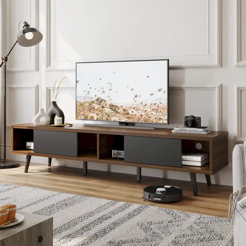Soporte de TV para televisores de hasta 75 pulgadas – Mueble de TV de mediados de siglo, 70 pulgadas