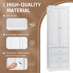 Mueble Alto de Baño con 3 Cajones – Blanco