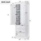 Mueble Alto de Baño con 3 Cajones – Blanco