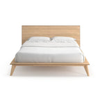 Cama King Size con plataforma y cabecero de madera