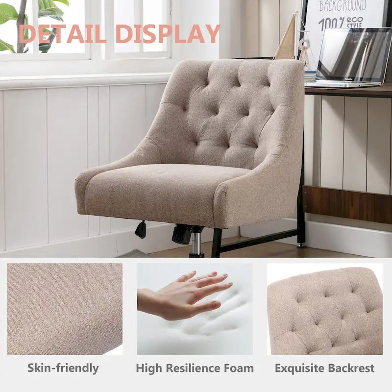 Sillón giratorio de 360° con altura regulable para salón