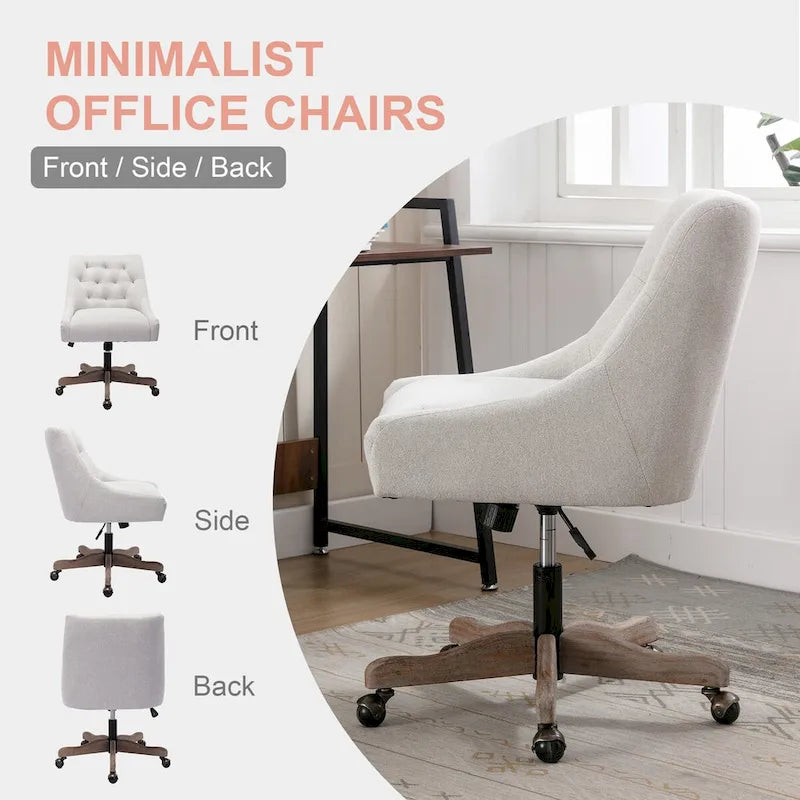 Sillón giratorio de 360° con altura regulable para salón