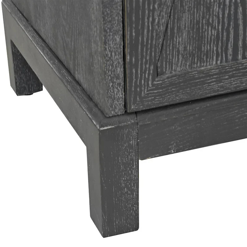 Armario de almacenamiento de 4 puertas con puertas de espejo y patas de madera maciza