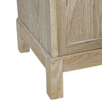 Armario de almacenamiento de 4 puertas con puertas de espejo y patas de madera maciza