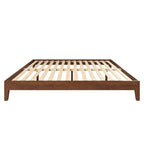 Cama King con plataforma de pino macizo y sistema de soporte de 28 listones