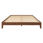 Cama King con plataforma de pino macizo y sistema de soporte de 28 listones