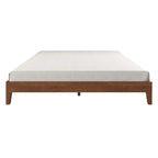 Cama King con plataforma de pino macizo y sistema de soporte de 28 listones